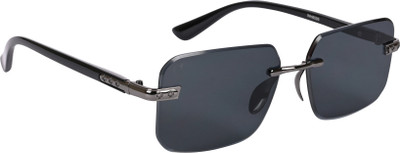 AISLIN Rectangular Sunglasses(For Men & Women, Black)