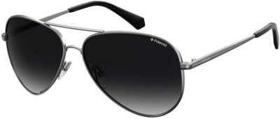 POLAROID Aviator Sunglasses(For Men & Women, Silver)