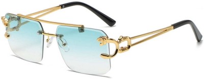 visionwala Rectangular Sunglasses(For Men & Women, Blue)