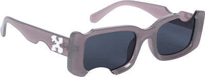 NuVew Rectangular Sunglasses(For Men & Women, Black)