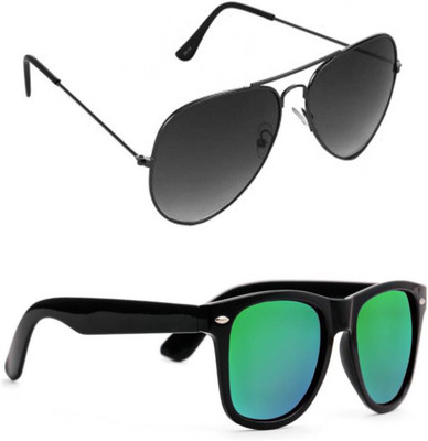 ELLIGATOR Wayfarer Sunglasses(For Men, Black)