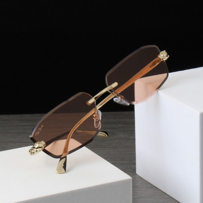 Ted Smith Rectangular Sunglasses(For Men & Women, Pink)