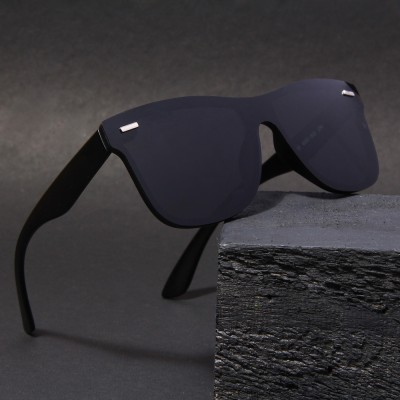 ROADWAY Wrap-around Sunglasses(For Men & Women, Multicolor)