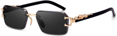 SUN STYLE Rectangular Sunglasses(For Boys & Girls, Black)