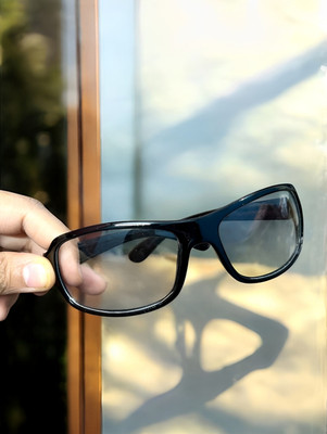 Glasso Sports, Wayfarer, Retro Square Sunglasses(For Men & Women, Clear)