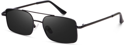 AKAYI Rectangular Sunglasses(For Men, Black)