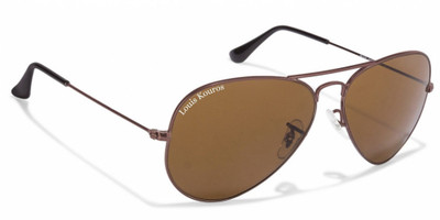 LOUIS KOUROS Aviator Sunglasses(For Men & Women, Brown)