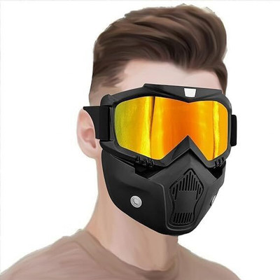 HVG TRADERS Motorcycle Face Nose Protection Mask Goggles Windproof Shield Helmet Eyewear Motorcycle Goggles