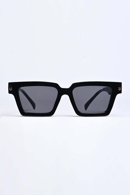 Snitch Rectangular Sunglasses(For Men, Black)
