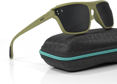 Eyewearlabs Rectangular Sunglasses(For Men & Women, Black)