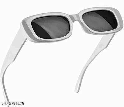 GANSTA Retro Square Sunglasses(For Men & Women, Grey, Black)