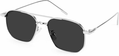 eyedens Retro Square Sunglasses(For Men & Women, Black)