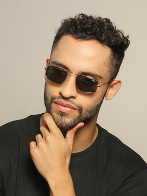 IDEE Retro Square Sunglasses(For Men, Green)