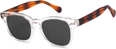 VINCENT CHASE Wayfarer Sunglasses(For Men & Women, Grey, Clear)