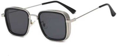 Legend Eyewear Rectangular, Aviator Sunglasses(For Boys & Girls, Black)