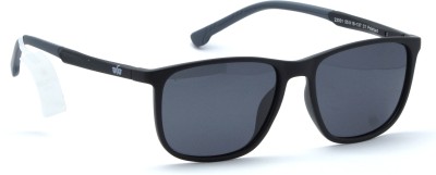 EYEFLICK Retro Square Sunglasses(For Men, Grey, Black)