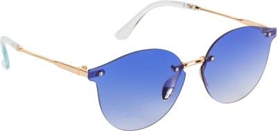 AISLIN Oval Sunglasses(For Men & Women, Blue)