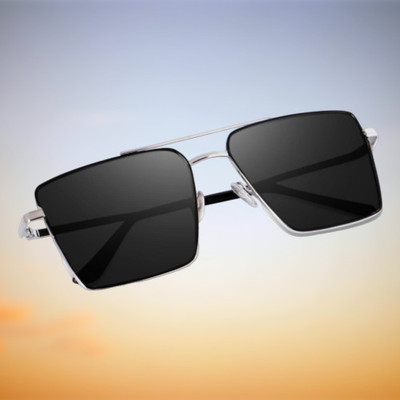 Sunveil Retro Square Sunglasses(For Men, Black)
