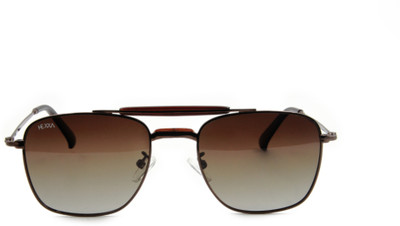 HEXXA Rectangular Sunglasses(For Men, Brown)
