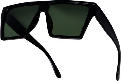 TheWhoop Retro Square Sunglasses(For Men & Women, Black)