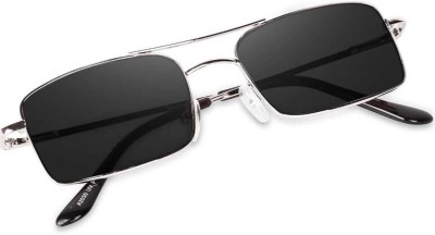 SUMMER DREAM Rectangular Sunglasses(For Men & Women, Black)