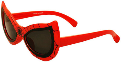 Supreno Wrap-around, Cat-eye Sunglasses(For Boys & Girls, Black)