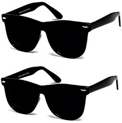 ATOUCH Wayfarer Sunglasses(For Men & Women, Black)