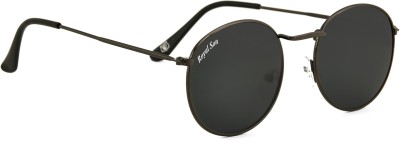 ROYAL SON Round Sunglasses(For Men & Women, Black)