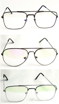 m a enterprises Retro Square Sunglasses(For Men, Clear)