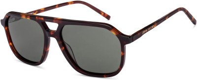 john jacobs Retro Square Sunglasses(For Men & Women, Green)