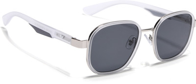 VOYAGE Retro Square Sunglasses(For Men & Women, Black, Clear)