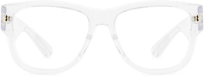 HEXXA Over-sized, Rectangular, Retro Square, Wrap-around Sunglasses(For Men, Clear)