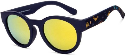 Hooper Round Sunglasses(For Boys & Girls, Yellow)