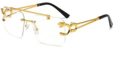 AKAYI Retro Square Sunglasses(For Men, Clear)