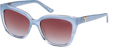 GUESS Retro Square Sunglasses(For Women, Brown)