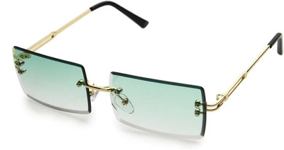 Eyenaks Rectangular Sunglasses(For Men & Women, Green)
