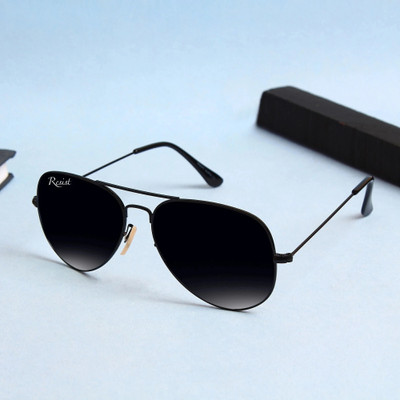 RESIST EYEWEAR Aviator Sunglasses(For Men & Women, Black)