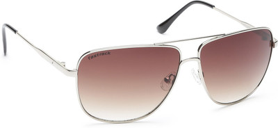 Fastrack Rectangular Sunglasses(For Men, Brown)