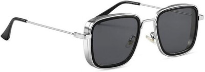 Fash Retro Square Sunglasses(For Men & Women, Black)