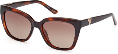 GUESS Retro Square Sunglasses(For Women, Brown)