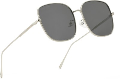 ROYAL SON Retro Square Sunglasses(For Women, Black)