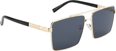 Fair-x Retro Square Sunglasses(For Men & Women, Black)