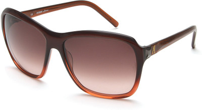 GUESS Rectangular Sunglasses(For Men & Women, Brown)