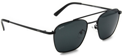 HEXXA Rectangular Sunglasses(For Men & Women, Black)