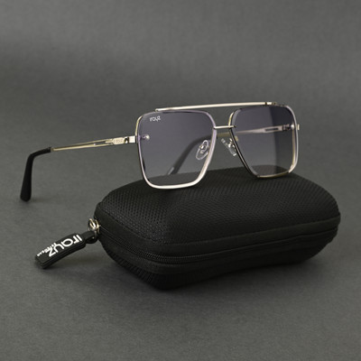 Irayz Retro Square, Over-sized Sunglasses(For Men & Women, Blue)
