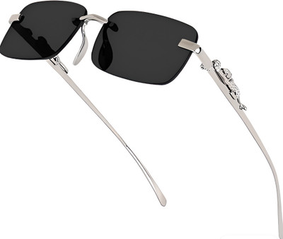 Accentz Rectangular Sunglasses(For Men, Black)