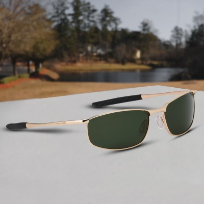 ROYAL SON Wrap-around, Round Sunglasses(For Men & Women, Green)