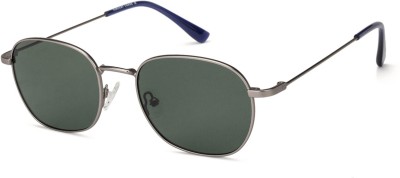 VINCENT CHASE by Lenskart Round Sunglasses(For Men & Women, Green)