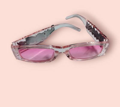 kki Retro Square Sunglasses(For Boys, Pink)