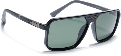 Eyejack Retro Square Sunglasses(For Men & Women, Green)